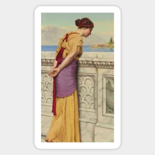 Who Can They Be by John William Godward Sticker